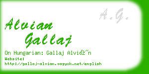 alvian gallaj business card